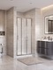 Фото Душевая дверь в нишу BelBagno UNO-195 100x195 UNO-195-BF-3-100-P-Cr стекло рифленое, профиль хром 0