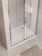 Фото Душевая дверь в нишу BelBagno UNO-195 100x195 UNO-195-BF-3-100-P-Cr стекло рифленое, профиль хром 2