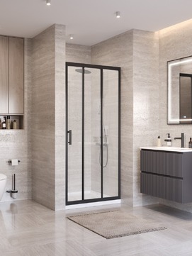 Душевая дверь в нишу BelBagno UNO-195 UNO-195-BF-3-100-P-NERO
