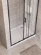 Фото Душевая дверь в нишу BelBagno UNO-195 100x195 UNO-195-BF-3-100-P-NERO стекло рифленое, профиль черный 2
