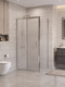 Фото Душевой уголок BelBagno UNO-195 100x90 UNO-195-AH-1-100/90-P-Cr стекло рифленое, профиль хром 0