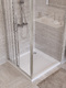 Фото Душевой уголок BelBagno UNO-195 100x90 UNO-195-AHF-31-100/90-C-IN стекло прозрачное, профиль сатин 2