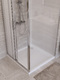 Фото Душевой уголок BelBagno UNO-195 100x90 UNO-195-AHF-31-100/90-P-Cr стекло рифленое, профиль хром 3
