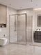 Фото Душевой уголок BelBagno UNO-195 110x100 UNO-195-AH-1-110/100-C-Cr стекло прозрачное, профиль хром 0