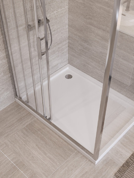 Фото Душевой уголок BelBagno UNO-195 110x100 UNO-195-AHF-31-110/100-C-Cr стекло прозрачное, профиль хром