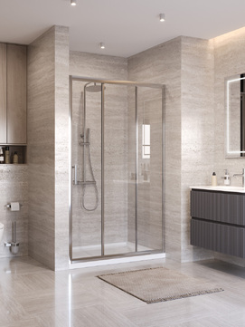 Душевая дверь в нишу BelBagno UNO-195 UNO-195-BF-3-110-C-Cr