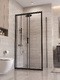 Фото Душевой уголок BelBagno UNO-195 110x80 UNO-195-AH-1-110/80-C-NERO стекло прозрачное, профиль черный 2