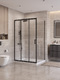 Фото Душевой уголок BelBagno UNO-195 120x100 UNO-195-AHF-31-120/100-C-NERO стекло прозрачное, профиль черный 0