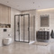 Фото Душевой уголок BelBagno UNO-195 120x100 UNO-195-AHF-31-120/100-C-NERO стекло прозрачное, профиль черный 3