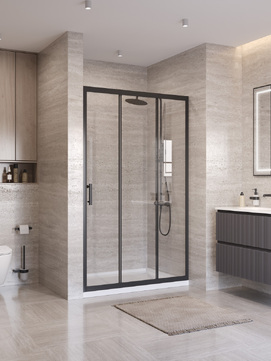 Душевая дверь в нишу BelBagno UNO-195 UNO-195-BF-3-120-C-NERO