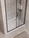 Фото Душевая дверь в нишу BelBagno UNO-195 120x195 UNO-195-BF-3-120-C-NERO стекло прозрачное, профиль черный 3
