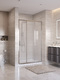Фото Душевая дверь в нишу BelBagno UNO-195 120x195 UNO-195-BF-3-120-P-Cr стекло рифленое, профиль хром 0