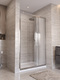 Фото Душевая дверь в нишу BelBagno UNO-195 120x195 UNO-195-BF-3-120-P-Cr стекло рифленое, профиль хром 2