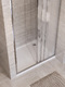 Фото Душевая дверь в нишу BelBagno UNO-195 120x195 UNO-195-BF-3-120-P-Cr стекло рифленое, профиль хром 3