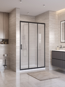Душевая дверь в нишу BelBagno UNO-195 UNO-195-BF-3-120-P-NERO