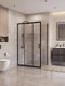 Фото Душевой уголок BelBagno UNO-195 120x70 UNO-195-AHF-31-120/70-C-NERO стекло прозрачное, профиль черный 0