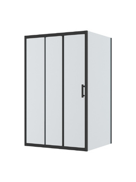 Фото Душевой уголок BelBagno UNO-195 120x80 UNO-195-AHF-31-120/80-C-NERO стекло прозрачное, профиль черный