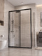 Фото Душевой уголок BelBagno UNO-195 130x70 UNO-195-AH-1-130/70-C-NERO стекло прозрачное, профиль черный 2