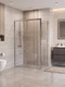 Фото Душевой уголок BelBagno UNO-195 130x80 UNO-195-AH-1-130/80-C-Cr стекло прозрачное, профиль хром 0