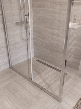 Фото Душевой уголок BelBagno UNO-195 130x80 UNO-195-AH-1-130/80-C-Cr стекло прозрачное, профиль хром