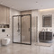 Фото Душевой уголок BelBagno UNO-195 140x100 UNO-195-AH-1-140/100-C-NERO стекло прозрачное, профиль черный 3