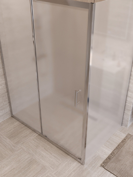 Фото Душевой уголок BelBagno UNO-195 150x90 UNO-195-AH-1-150/90-P-Cr стекло рифленое, профиль хром