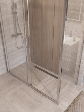 Фото Душевой уголок BelBagno UNO-195 160x70 UNO-195-AH-1-160/70-C-Cr стекло прозрачное, профиль хром