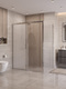 Фото Душевой уголок BelBagno UNO-195 160x90 UNO-195-AH-1-160/90-P-Cr стекло рифленое, профиль хром 2