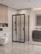 Фото Душевой уголок BelBagno UNO-195 90x70 UNO-195-AHF-31-90/70-C-NERO стекло прозрачное, профиль черный 0