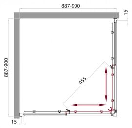 Душевой уголок 90x90 BelBagno Uno UNO-A-2-90-C-Cr