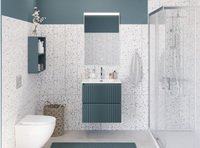 Мебель для ванной BelBagno UNO-MINI 50 см подвесная, голубой матовый