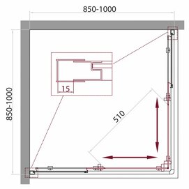 Фото Душевой уголок BelBagno Unique 100x100 UNIQUE-A-2-85/100-C-Cr стекло прозрачное, профиль хром, без поддона