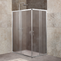 Душевой угол BelBagno Unique 115x90 UNIQUE-AH-2-100/115-75/90-P-Cr стекло рифленое, профиль хром, без поддона