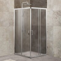 Душевой угол BelBagno Unique 90x90 UNIQUE-A-2-75/90-P-Cr стекло рифленое, профиль хром, без поддона