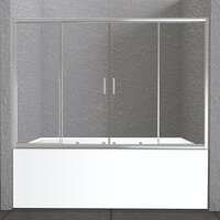 Шторка для ванны BelBagno Unique UNIQUE-VF-2-150/180-140-C-Cr прозрачное стекло