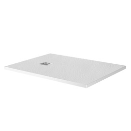 Фото Душевой поддон из литьевого мрамора BelBagno Uno 170x80 TRAY-MR-UNO-AH-170/80-35-W-CR с сифоном и накладкой в цвете хром