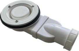 Фото Душевой поддон из литьевого мрамора BelBagno Uno 170x80 TRAY-MR-UNO-AH-170/80-35-W-CR с сифоном и накладкой в цвете хром