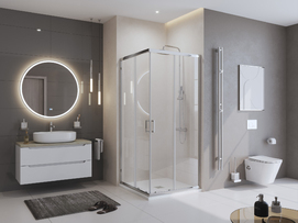       BelBagno Uno 90x90 TRAY-MR-UNO-A-90-35-W-BO 