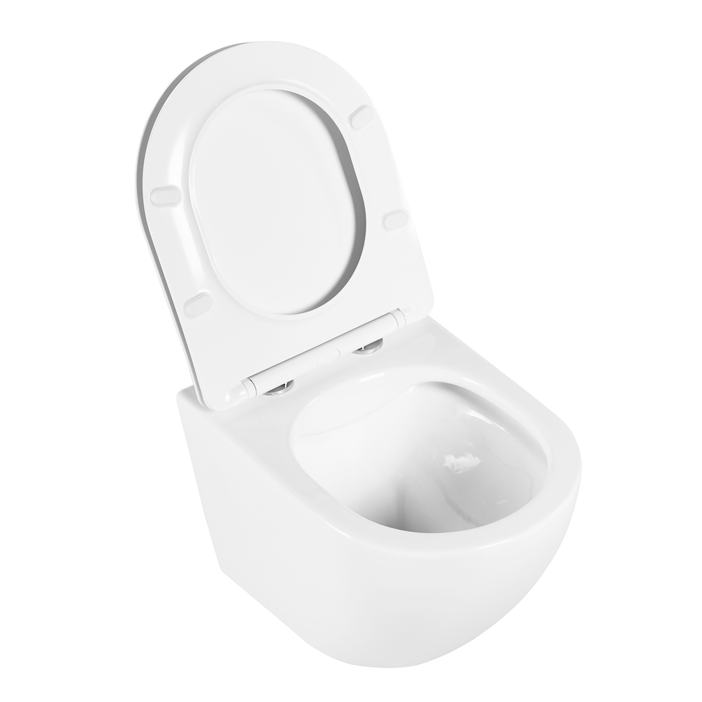 Комплект унитаз с инсталляцией BelBagno Uno BB3105CHR/SC/BB002-80/BB005-PR-CHROME безободковый, микролифт, белый, кнопка хром - фото 5