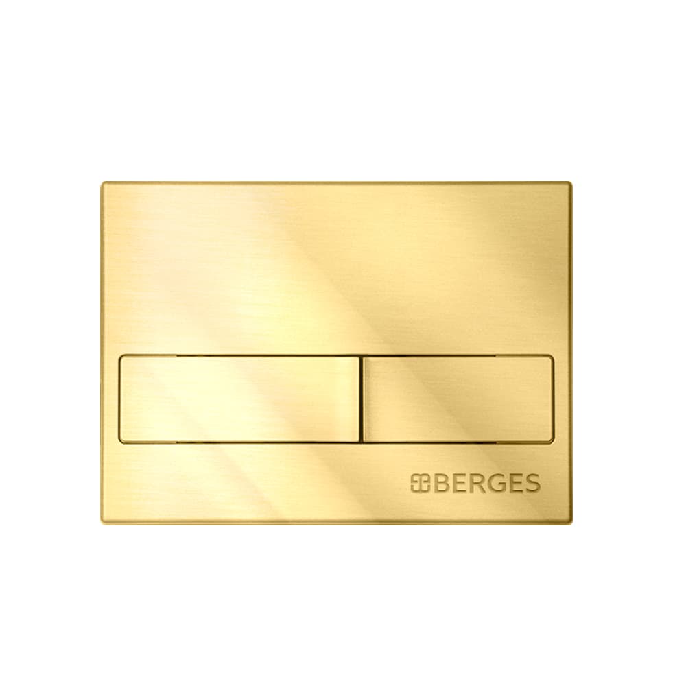 Кнопка для инсталляции Berges Novum 040019, двухрежимная, глянцевое золото
