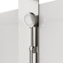 Фото Душевая кабина Black&White Galaxy 110x80 G8708-05 N стекло прозрачное, профиль  брашированный никель