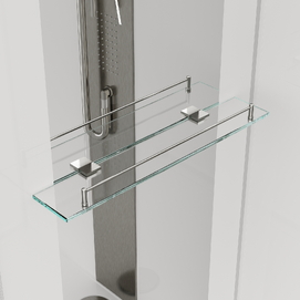 Фото Душевая кабина Black&White Galaxy 110x80 G8708-05 N стекло прозрачное, профиль  брашированный никель