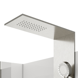 Фото Душевая кабина Black&White Galaxy 110x80 G8708-05 N стекло прозрачное, профиль  брашированный никель