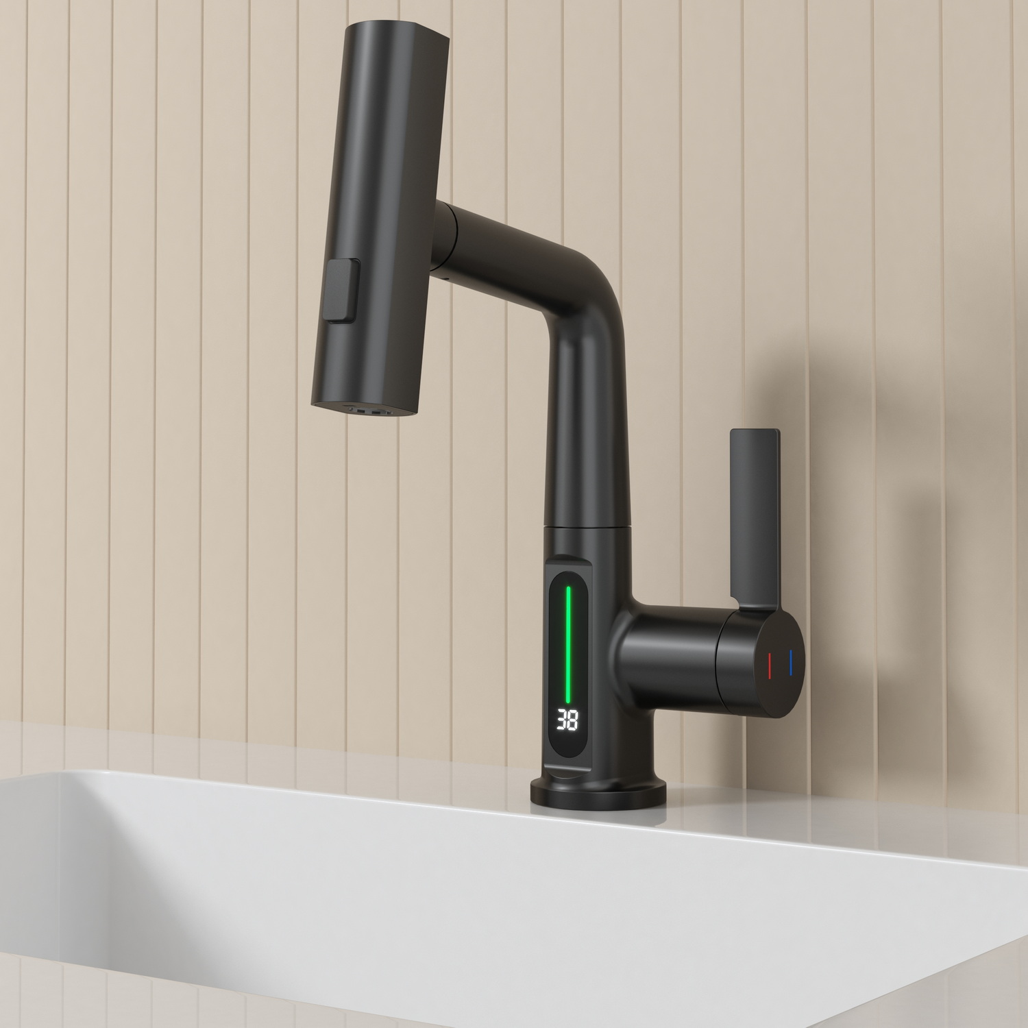 Смеситель для раковины BlackWhite SD3027B черный матовый 13230₽