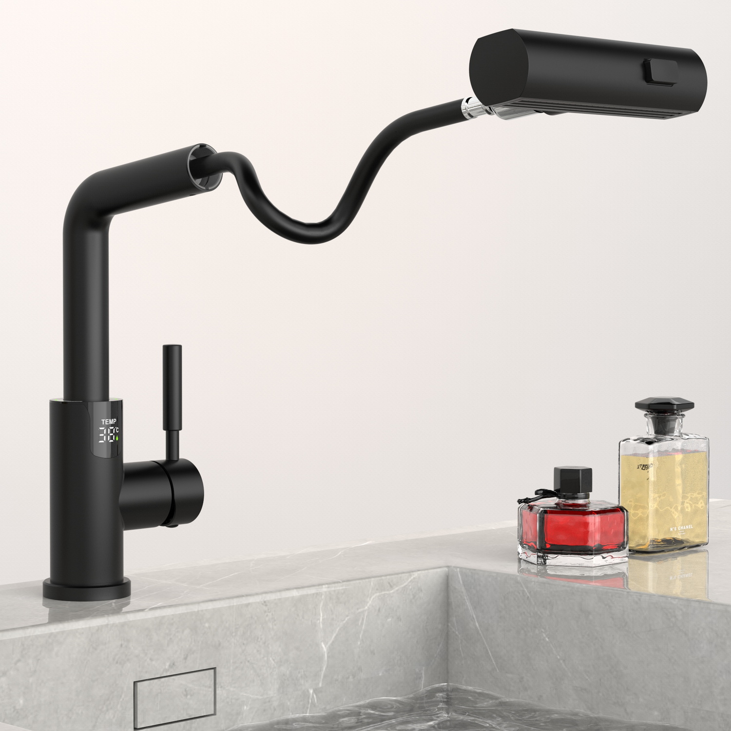 Смеситель для раковины BlackWhite SD3028B черный матовый 12150₽