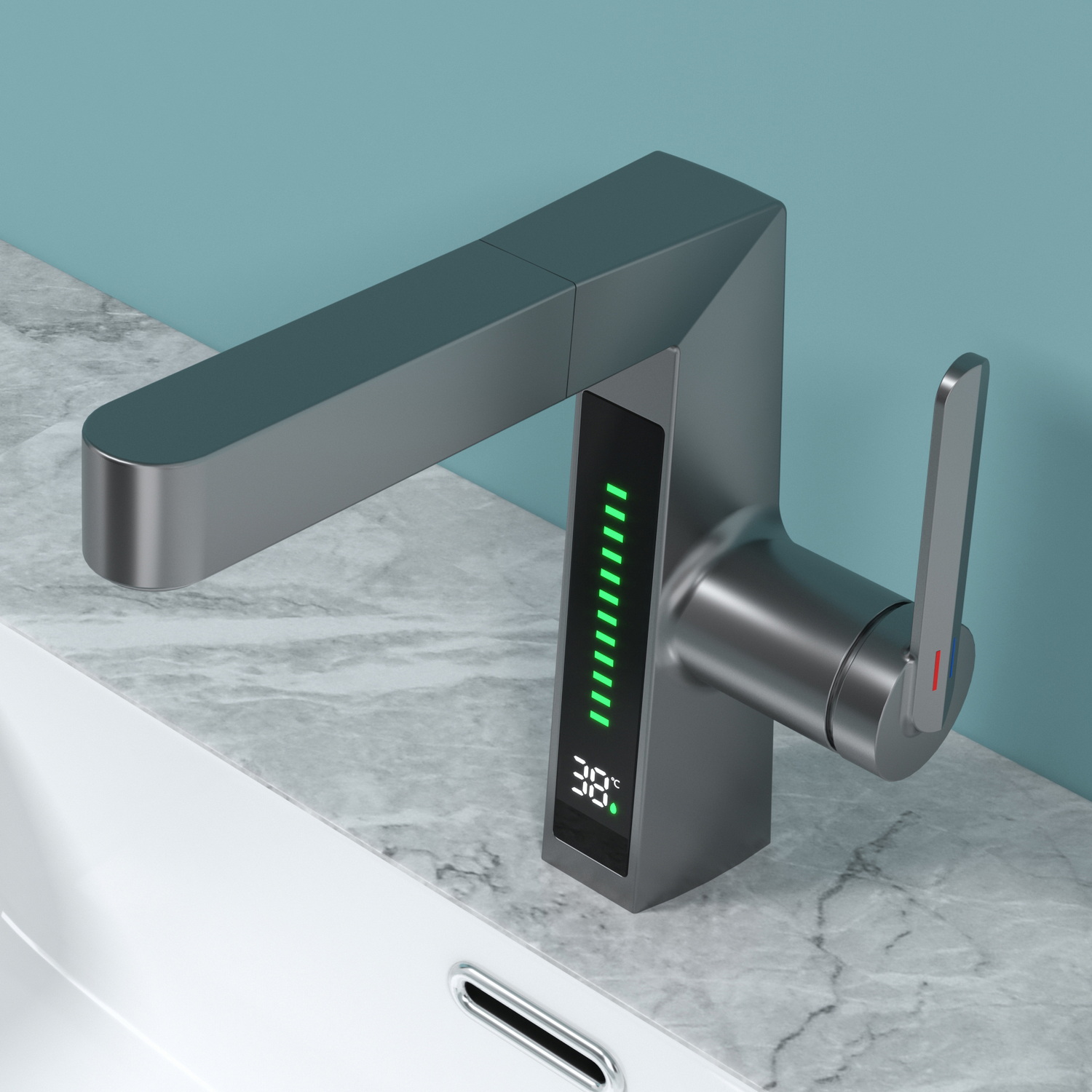 Смеситель для раковины BlackWhite SD3029GM оружейная сталь 14850₽