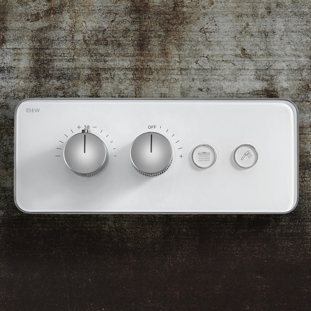 Встраиваемый душевой комплект с верхним душем BlackWhite Seasons U7646 хром 125100₽