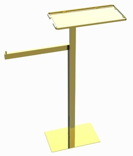 Стойка напольная с полкой и полотенцедержателем Boheme  10952-G