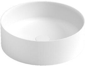 Раковина накладная Boheme Corian 40 см 819-MW белая матовая