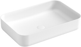 Раковина накладная Boheme Corian 60 см 879-60-MW кориан белая матовая